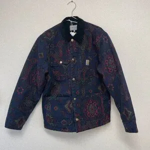 ジャケット・アウター carhartt WIP-MICHIGAN COAT NAVY Paisley Carhartt WIP Michigan Coat Dark Navy Multi Verse/Black Heavy Stone